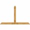 Ekena Millwork Portland Rough Sawn Timber Gable Bracket, Western Red Cedar, 96"W x 60"H x 4"D x 6"F, 15/12 Pitch GBW096X60X0406POR00RWR - alternate 1